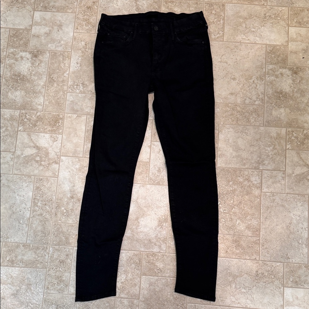 MOTHER Classic Black Skinny Jeans